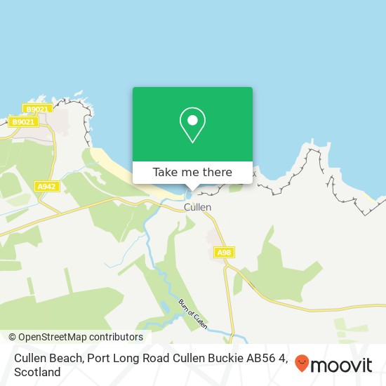 Cullen Beach, Port Long Road Cullen Buckie AB56 4 map