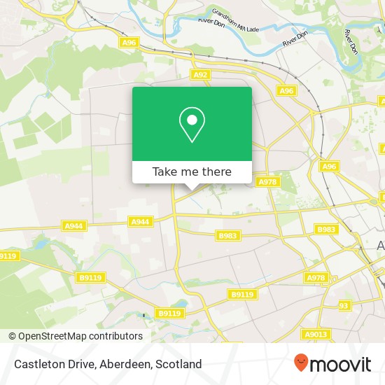 Castleton Drive, Aberdeen map