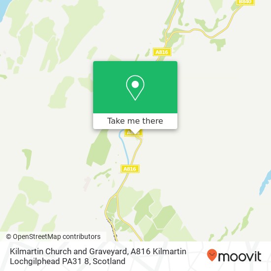 Kilmartin Church and Graveyard, A816 Kilmartin Lochgilphead PA31 8 map