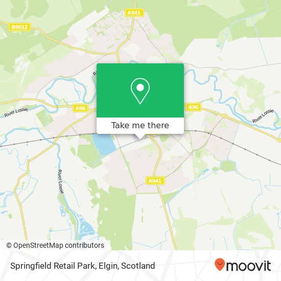 Springfield Retail Park, Elgin map