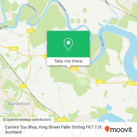 Carters Toy Shop, King Street Fallin Stirling FK7 7JY map