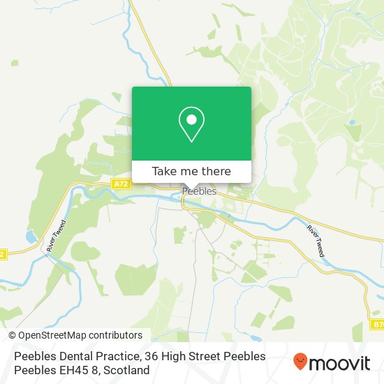 Peebles Dental Practice, 36 High Street Peebles Peebles EH45 8 map