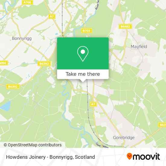 Howdens Joinery - Bonnyrigg map