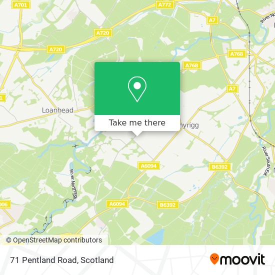 71 Pentland Road map