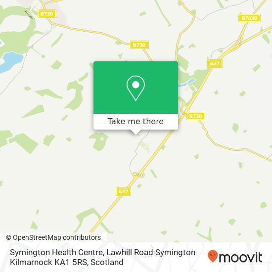 Symington Health Centre, Lawhill Road Symington Kilmarnock KA1 5RS map
