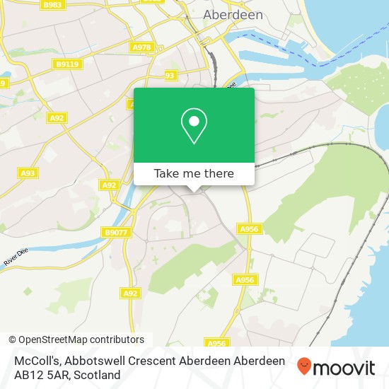 McColl's, Abbotswell Crescent Aberdeen Aberdeen AB12 5AR map