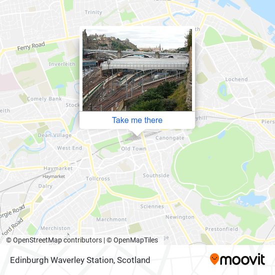 Edinburgh Waverley Station map