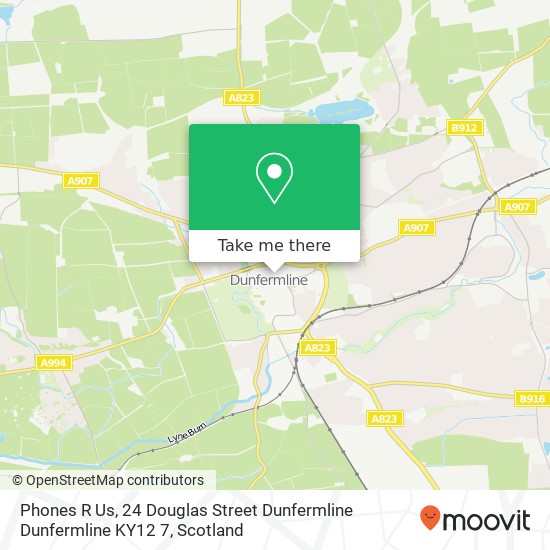 Phones R Us, 24 Douglas Street Dunfermline Dunfermline KY12 7 map