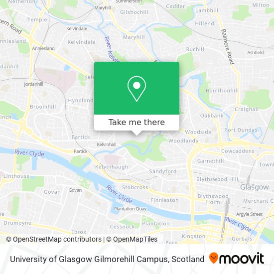 University of Glasgow Gilmorehill Campus map