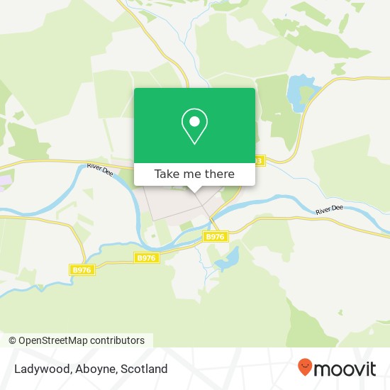 Ladywood, Aboyne map