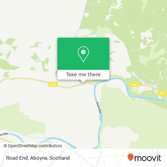 Road End, Aboyne map