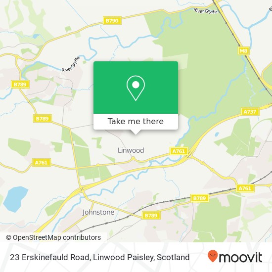 23 Erskinefauld Road, Linwood Paisley map