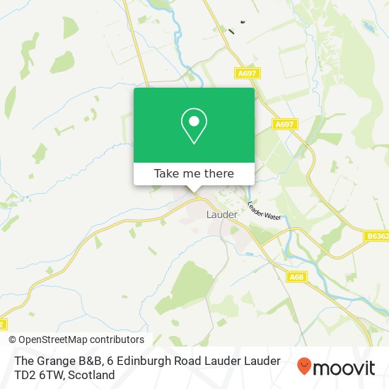 The Grange B&B, 6 Edinburgh Road Lauder Lauder TD2 6TW map