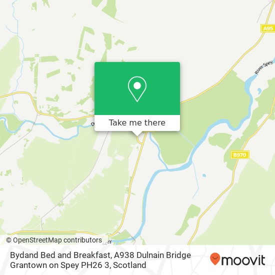 Bydand Bed and Breakfast, A938 Dulnain Bridge Grantown on Spey PH26 3 map