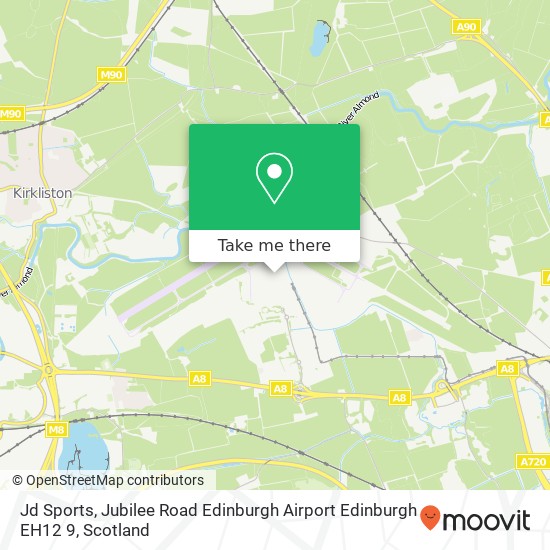 Jd Sports, Jubilee Road Edinburgh Airport Edinburgh EH12 9 map