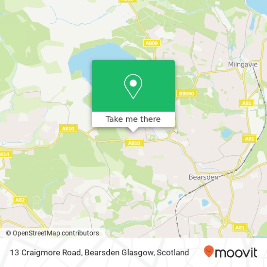 13 Craigmore Road, Bearsden Glasgow map