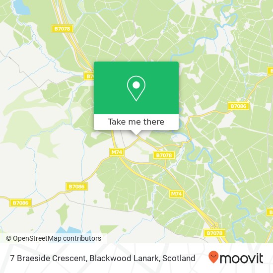 7 Braeside Crescent, Blackwood Lanark map