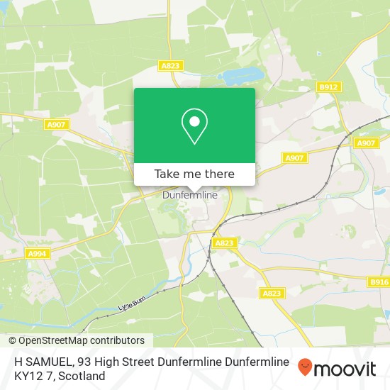 H SAMUEL, 93 High Street Dunfermline Dunfermline KY12 7 map