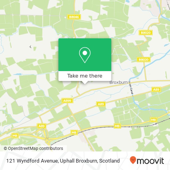 121 Wyndford Avenue, Uphall Broxburn map