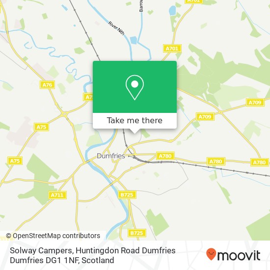 Solway Campers, Huntingdon Road Dumfries Dumfries DG1 1NF map