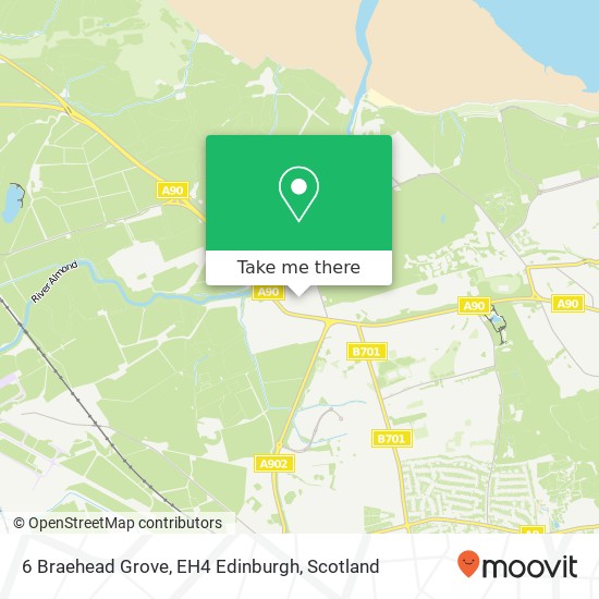 6 Braehead Grove, EH4 Edinburgh map