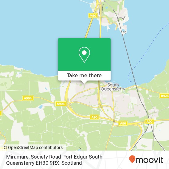 Miramare, Society Road Port Edgar South Queensferry EH30 9RX map