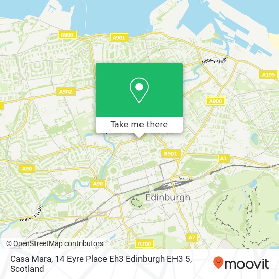 Casa Mara, 14 Eyre Place Eh3 Edinburgh EH3 5 map