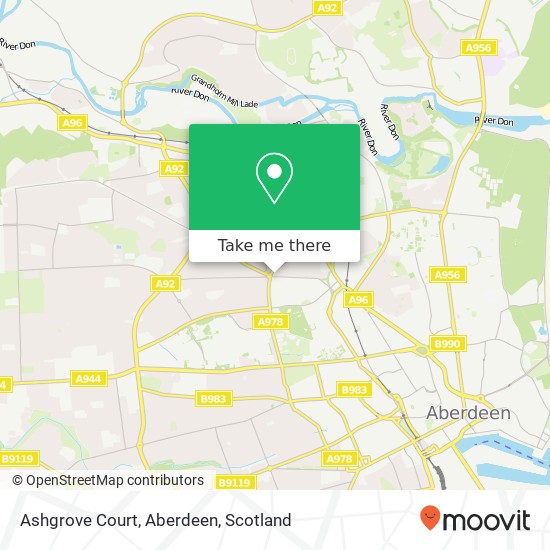 Ashgrove Court, Aberdeen map