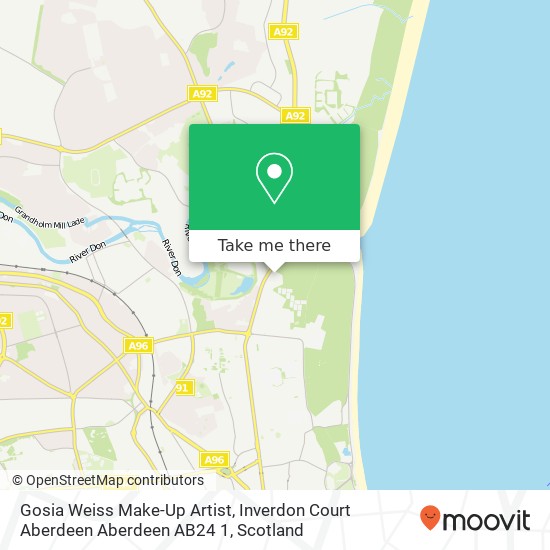 Gosia Weiss Make-Up Artist, Inverdon Court Aberdeen Aberdeen AB24 1 map