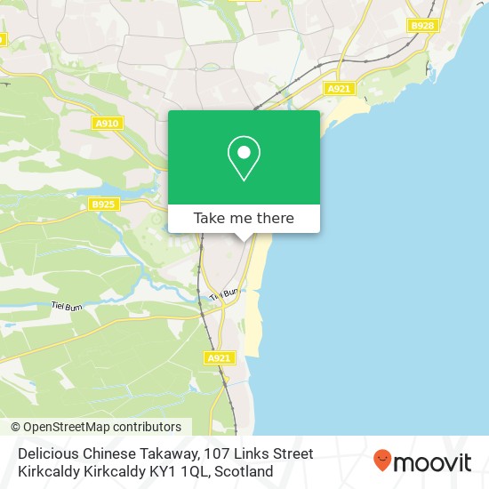 Delicious Chinese Takaway, 107 Links Street Kirkcaldy Kirkcaldy KY1 1QL map