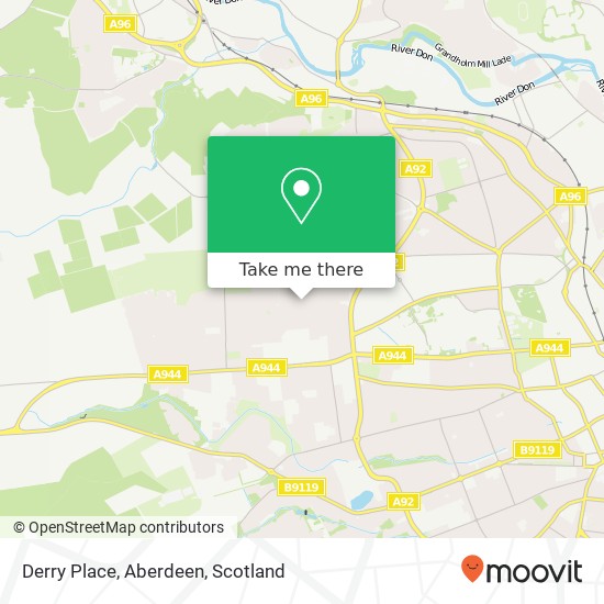 Derry Place, Aberdeen map