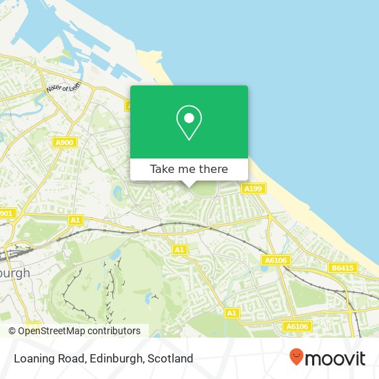 Loaning Road, Edinburgh map
