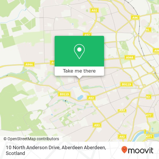 10 North Anderson Drive, Aberdeen Aberdeen map