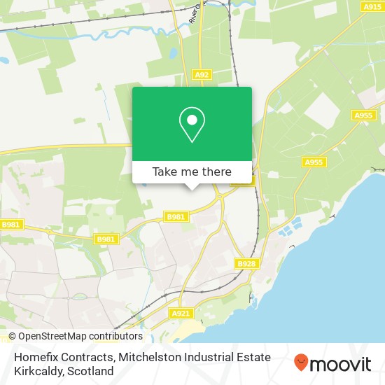 Homefix Contracts, Mitchelston Industrial Estate Kirkcaldy map