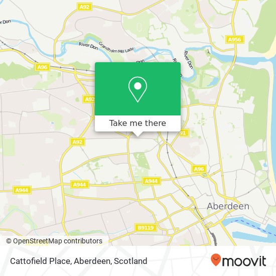 Cattofield Place, Aberdeen map
