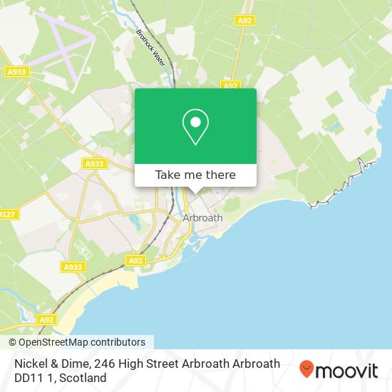 Nickel & Dime, 246 High Street Arbroath Arbroath DD11 1 map