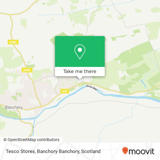 Tesco Stores, Banchory Banchory map