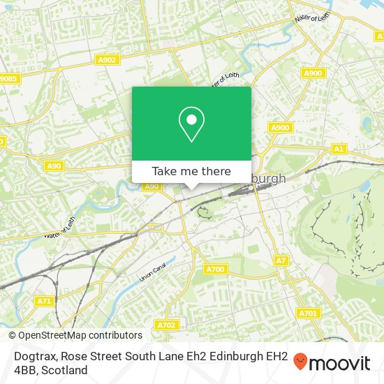 Dogtrax, Rose Street South Lane Eh2 Edinburgh EH2 4BB map
