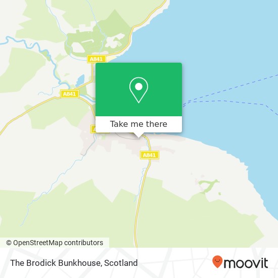 The Brodick Bunkhouse map