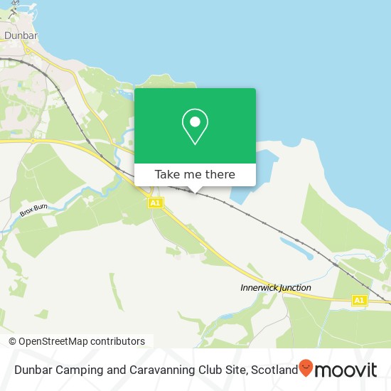 Dunbar Camping and Caravanning Club Site map