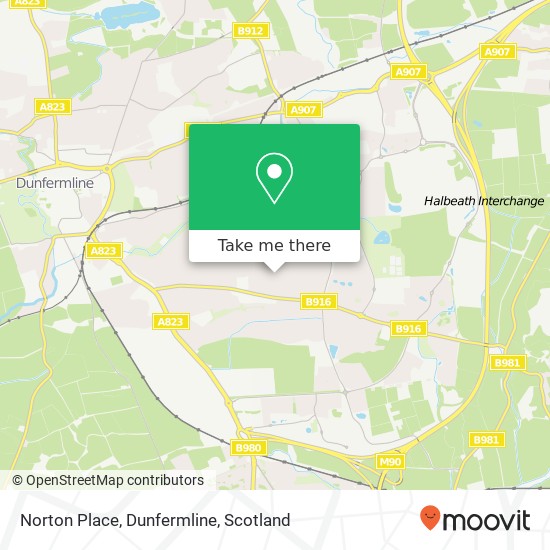 Norton Place, Dunfermline map