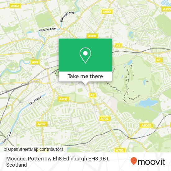 Mosque, Potterrow Eh8 Edinburgh EH8 9BT map