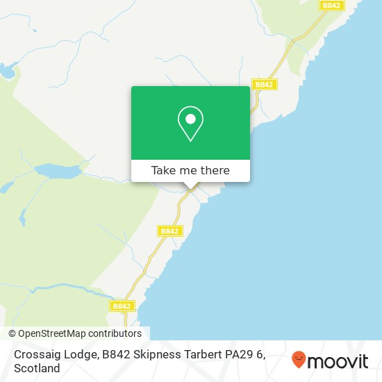 Crossaig Lodge, B842 Skipness Tarbert PA29 6 map