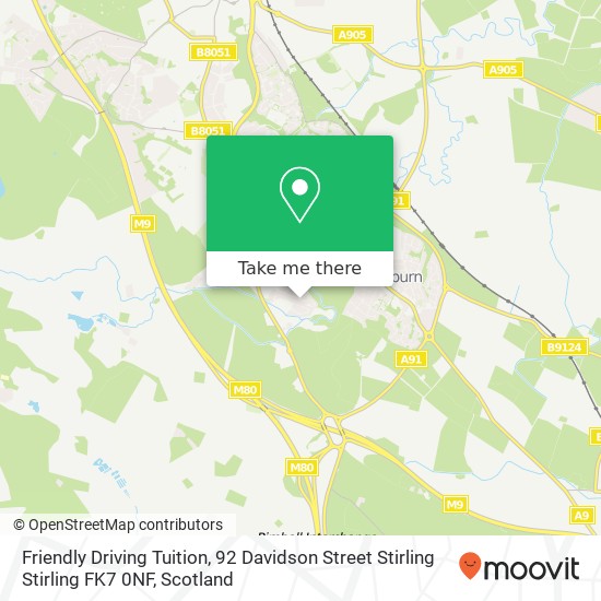 Friendly Driving Tuition, 92 Davidson Street Stirling Stirling FK7 0NF map