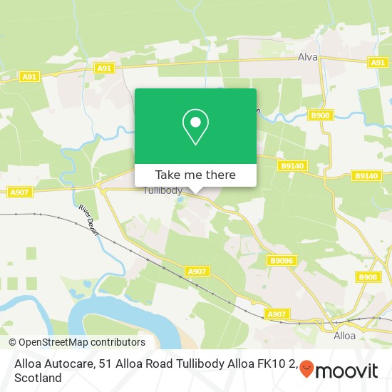 Alloa Autocare, 51 Alloa Road Tullibody Alloa FK10 2 map