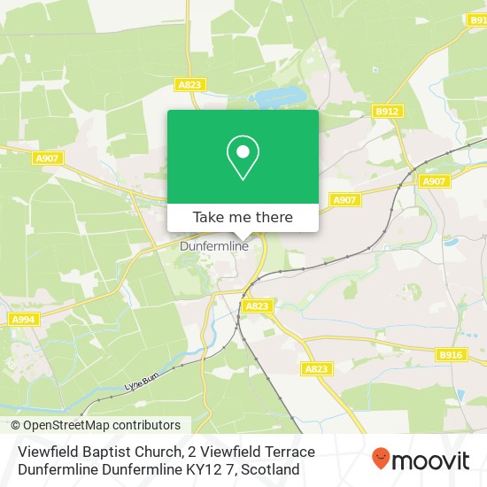 Viewfield Baptist Church, 2 Viewfield Terrace Dunfermline Dunfermline KY12 7 map