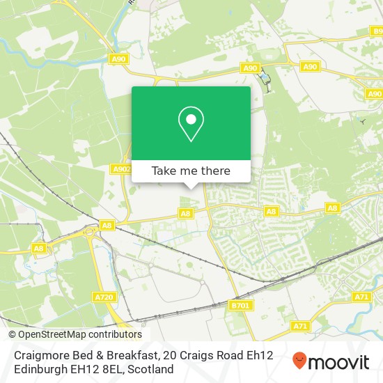 Craigmore Bed & Breakfast, 20 Craigs Road Eh12 Edinburgh EH12 8EL map