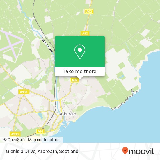 Glenisla Drive, Arbroath map