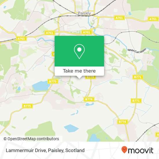 Lammermuir Drive, Paisley map