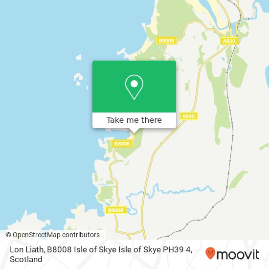 Lon Liath, B8008 Isle of Skye Isle of Skye PH39 4 map